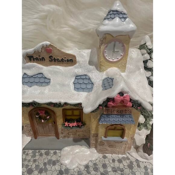 Precious Moments Hawthorne Village "Precious Rails Train Station" - Picture 2 of 8